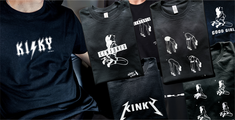 Schwarze-Shirts-Kinky-Style-linear-sexy-drawings-white on black