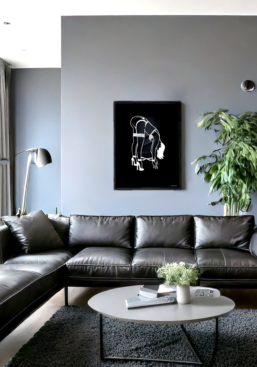 Poster 45x60 cm - Kinky Laab Frau "Vorbeuge"