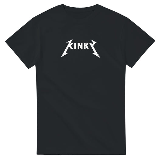 Tshirt mit Kinky Print, Typografie, Schriftzug mit Stil von Band Metall ca abgewandelt, für Bdsm Community