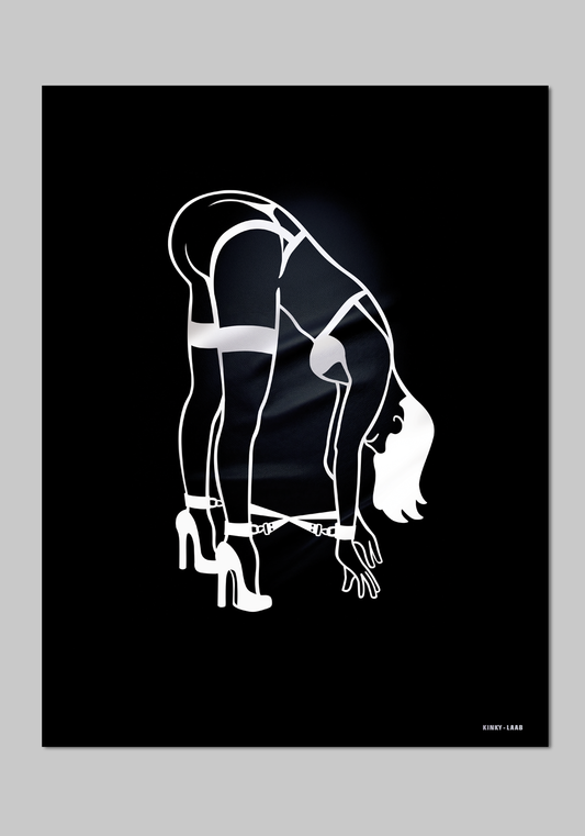 Poster 45x60 cm - Kinky Laab Frau "Vorbeuge"