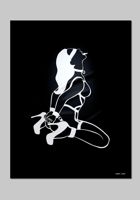 Paper Poster 45x60 cm - Kinky Laab Frau auf Knien